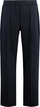 Emporio Armani Wollen broek met zakken - Heren - Straight fit broeken - Blauw - M - Wol - Broeken