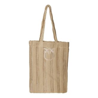 Pinko Easy Tote Bag - female - PINKO - Shopping Bags - Beige - ONE SIZE - Bags