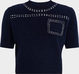 Toccin Kelly Pocket Wool-Cashmere Sweater