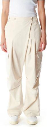 Munthe Relaxed Fit Cargo Broek - Dames - Wijde Broeken - Beige - S - Broeken