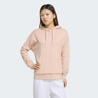 adidas Kapuzensweatshirt ADIDAS SPORTSWEAR ESSENTIALS SMALL LOGO FRENCH TERRY HOODIE, Damen, Gr. XXL, blush pink, wei&szlig;, Obermaterial: 70% Baumwolle, 30% Poly