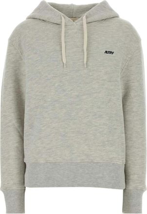 Autry Hoodie met Geborduurd Logo - Dames - Hoodies - Grijs - S - Katoen - Hoodies & sweatvesten