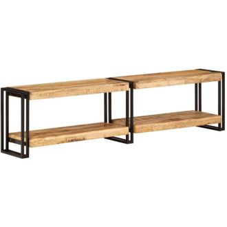 vidaXL Vidaxl - Mueble De Tv Madera Maciza De Mango 160x30x40 Cm