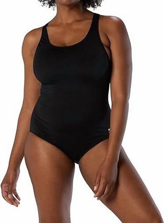 Speedo Solid Ultraback Swimsuit In Black