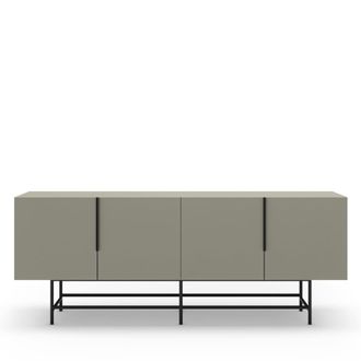 DRAWER Aparador de 4 puertas de madera y metal l200cm - verde de almendras