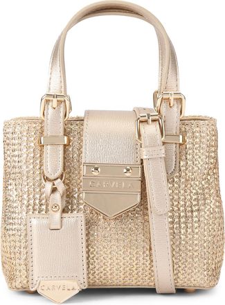 Carvela Womens Maria Micro Tote Bag - Gold Fabric - One Size