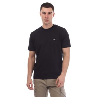 C.P. Company Heren C.P. Company 30/1 Jersey Logo Patch T-shirt in marineblauw