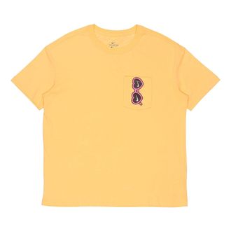 Nike (WMNS) Nike Sportswear Love Sunglasses Printing Pocket Short Sleeve Washed Yellow CU9700-795