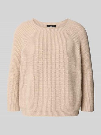 Max Mara Regular Fit Strickpullover mit Woll-Anteil Modell XENO in Beige, Größe XXL