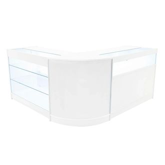 MonsterShop Triton LED Shop Counter Set K1200, B1200 & CM60 - White