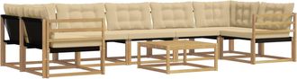 vidaXL Conjunto De Sof&aacute;s De Exterior 8 Uds. Y Beige Vidaxl