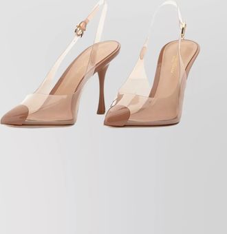 Gianvito Rossi stylish cone heel pumps with transparent design