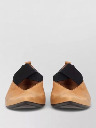 Uma Wang pointed toe flat ballerina shoes pull tab