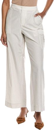 Frame Denim Frame Denim The Stripe Silk-Blend Utility Pant