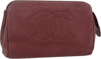 Chanel Pre-owned Clutches, female, Red, Size: ONE SIZE Pre-owned Pouch