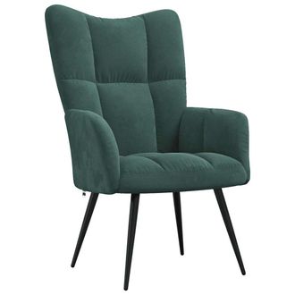 vidaXL Sedia Relax Verde Scuro In Velluto - Vidaxl