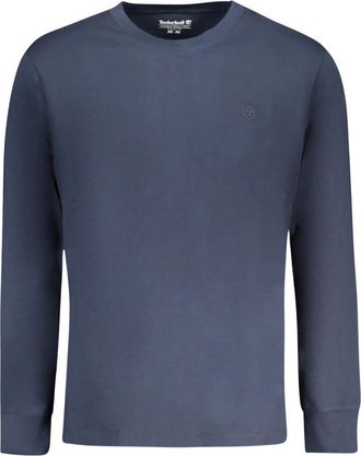 Timberland Logo Long-Sleeve T-shirt - Heren - Longsleeves - Blauw - XL - Katoen - Tops