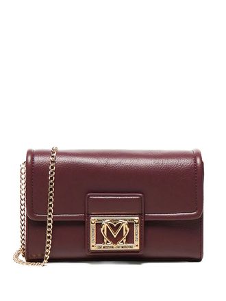 Love Moschino logo-plaque shoulder bag - women - Polyurethane - One Size - Red