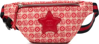Gucci 2016-2025 Kids GG Supreme Stars Web belt bag - Red