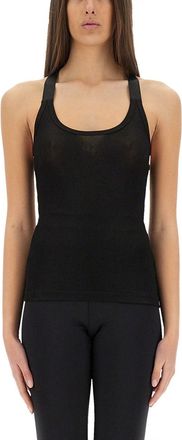 Off-white Viscose Top With Logo-Donna