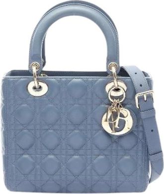 Dior Pre-owned Lady Dior Borsa in Pelle - - Pre-owned - Donna - Blu - ONE SIZE