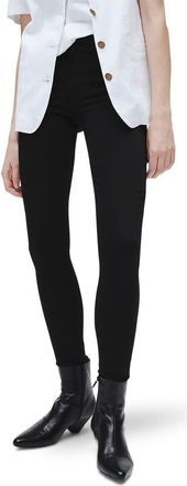 Rag & Bone Nina High Waist Skinny Jeans in Black at Nordstrom, Size 33