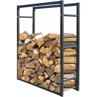 Quick-Star Quick-star - Metall Kaminholzstand 90x25x90cm Kaminholzlager Metallregal Stapelhilfe