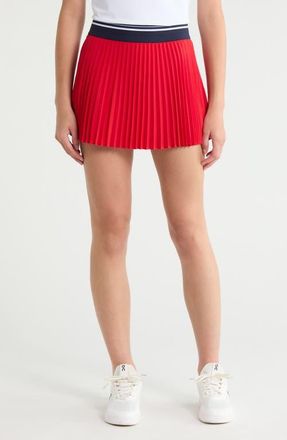 G/Fore Micropleat High Rise Stretch Woven Golf Skort in Lava at Nordstrom, Size X-Small