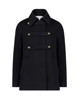 C&acirc;llas Milano Clara Double-Face Virgin Wool in Black at Nordstrom, Size 14