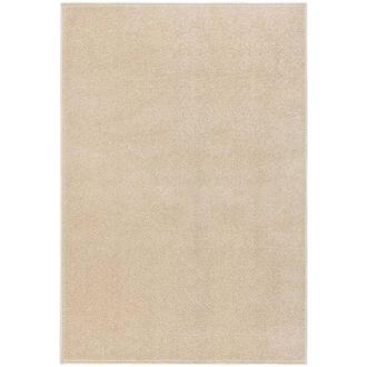 vidaXL Alfombra de pelo corto beige 160x230 cm Vidaxl