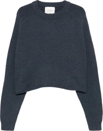 Lisa Yang Maglione girocollo crop - Blu