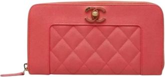 Chanel Pre-owned Matelasse Long wallet (bi-fold) - - Pre-owned - Donna - Rosa - ONE SIZE