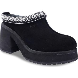 Candie's Leora Platform Clog in Black Suede at Nordstrom, Size 10