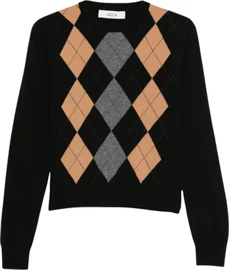Jucca Argyle-Pattern Wool Sweater