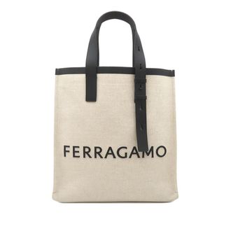 Ferragamo Pre-owned Ferragamo Canvas Embossed Logo Signature Tote Ladies MQASVFUOLXQ4MGHX