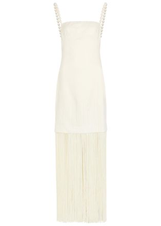 Andres Otalora Mar Caribe Fringed Linen Maxi Dress - Ivory - 2 (UK6 / XS)