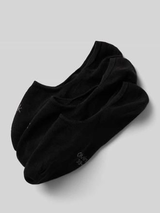 Calvin Klein Socken mit Logo-Stitching Modell Footie im 3er-Pack in Black, Größe 35-38
