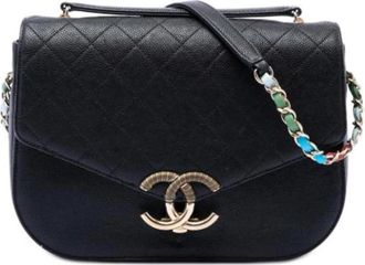 Chanel Pre-owned Satchel - Dames - Vintage Handtas - Zwart - ONE Size - Leer - Vintage