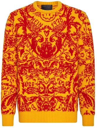 Philipp Plein Truien & Vesten, Heren, Veelkleurig, 3Xl, Wol, Pullover Round Neck LS
