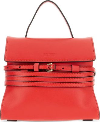 Moschino Borsa tote Tie Me in pelle - 501 FUOCO RED