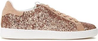 Sergio Rossi Rose Gold Fabric Low Top Womens Sneakers