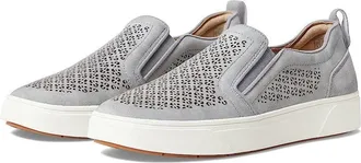 Vionic Womens Vionic Kimmie I4686L1- Sneaker Gray Perforated Slip-On Shoes ZOGG1306
