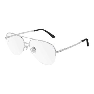 Cartier Glasses, unisex, Gray, Size: 58 MM Santos Aviator Optical Frame