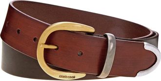 Roberto Cavalli Mens Brown / T.moro / Multicolor Leather Belt, Brand Size 110 cm