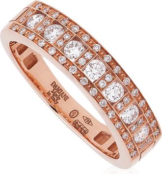 Damiani Belle Epoque 18k Rose Gold Diamond Ring, Size 13 (US 6.5)