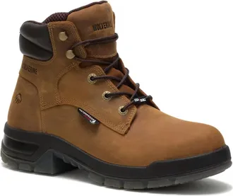 Wolverine Mens Ramparts Waterproof Safety Boots In Brown