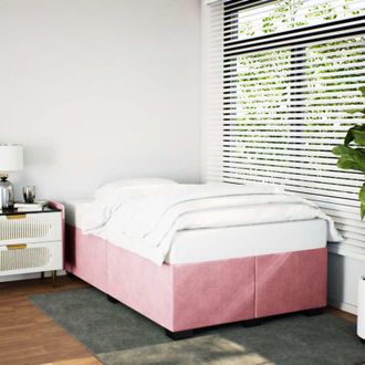 vidaXL Estructura De Cama Sin Colch&oacute;n Terciopelo Rosa 120x200 Cm Vidaxl