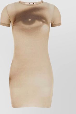 Jean Paul Gaultier printed mesh mini dress