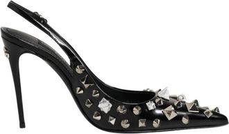 Dolce & Gabbana Slingback Hakken - Dames - Pumps - Zwart - 35 EU - Leer - Schoenen