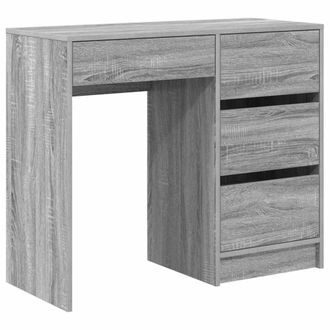 Berkfield Home Grey Writing Desk Grey Sonoma Engineered Wood Medium Storage